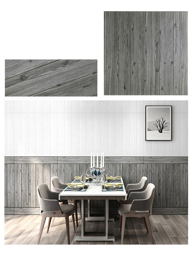 Switch - Self Adhesive 3D Foam Set Of 10 Wallpaper Premium Quality For Home Office Restaurant Self Install Grey - Image 1