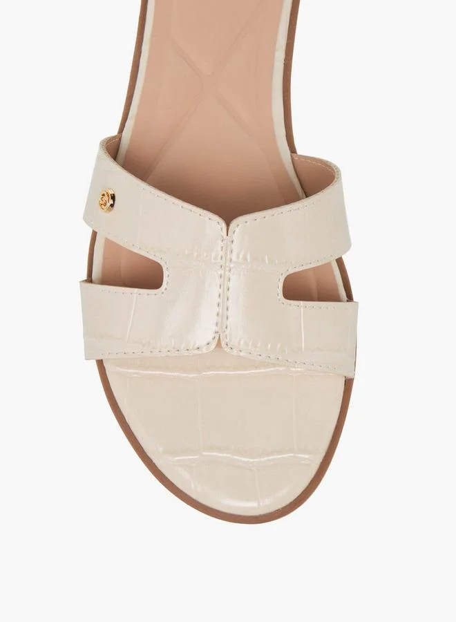 Celeste Beige Women Animal Textured Slip-On Sandals for Women | Best Price UAE