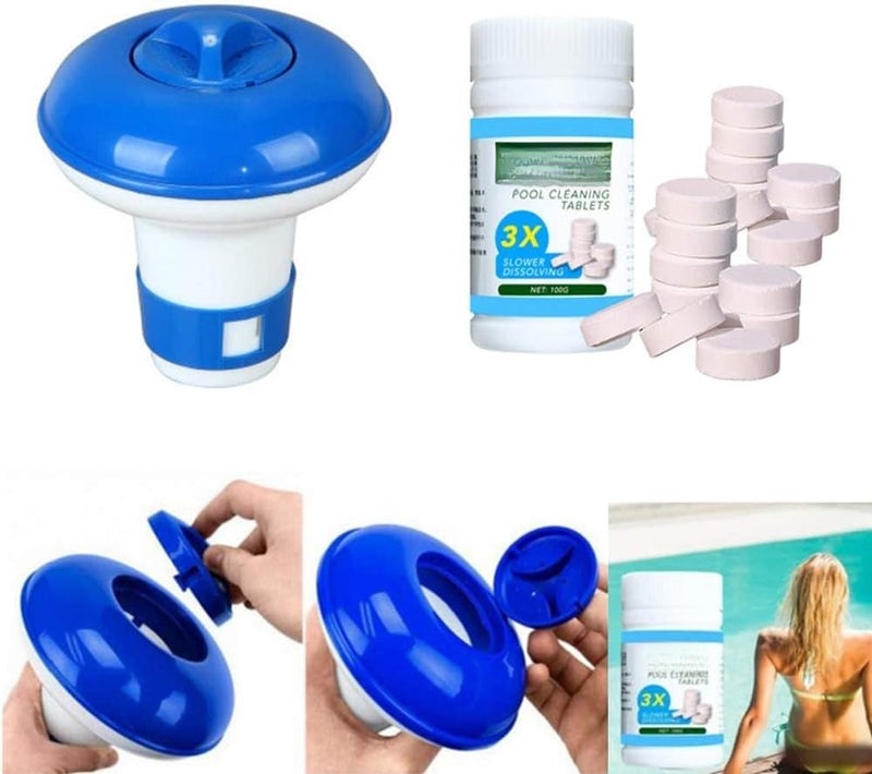 Floating Pool Cleaner Set Swimming Pool Cleaning Float Belt 200g Purification Sheet Swimming Pool Chlorine Cleaning Kit - Image 5