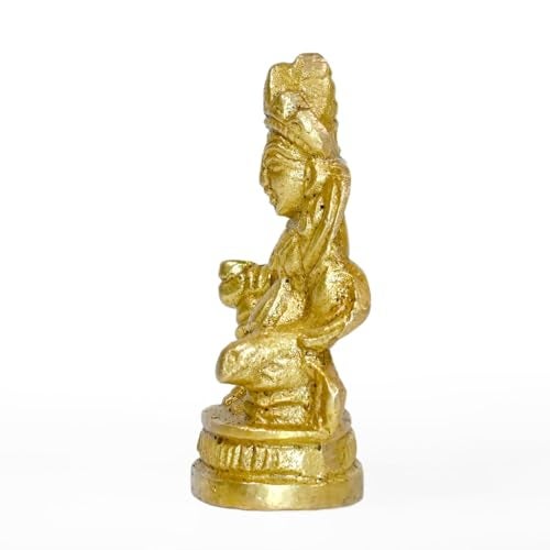 Pick End Now Lord Kuber Brass Statue for Home Temple | Product Dimensions - 2 X 3 X 5 Cm, 75Gm, Wedding - Image 5