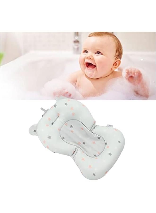 Baby Bath Seat Cushion, Floating Bath Support Mat Foldable Adjustable Infant Bath Supporter Newborn Bathtub Seat Cushion Nonslip Baby Bathtub Mat Baby Tub Pillow for 0‑12 Months - Image 5