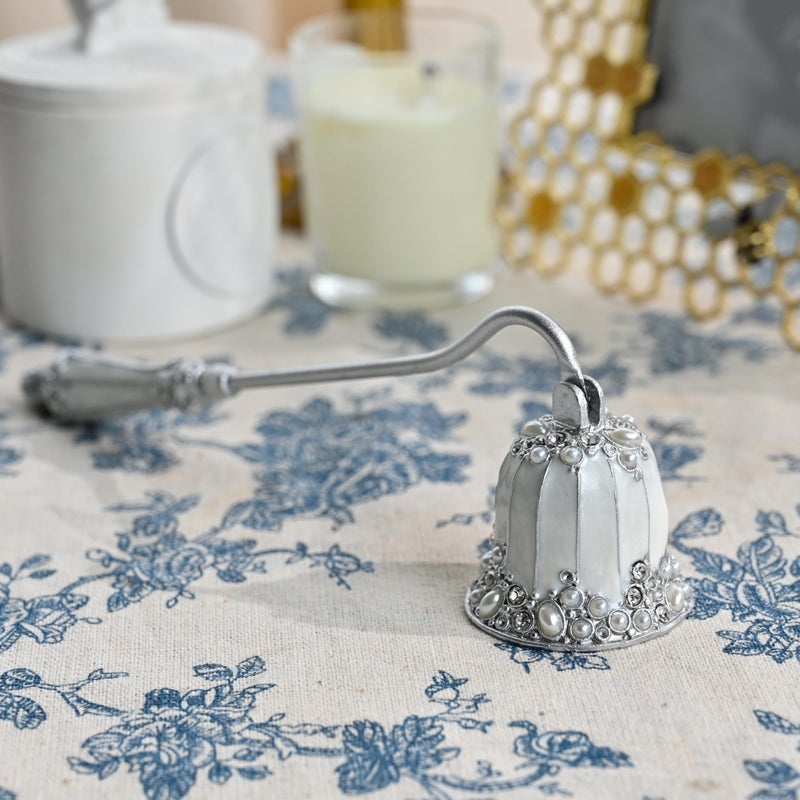 BGCTM Elegant Royal-Style Candle Snuffer with Pearl Inlay, Metal Handle for Safe and Stylish Candle Extinguishing (Elegant Silver) - Image 5