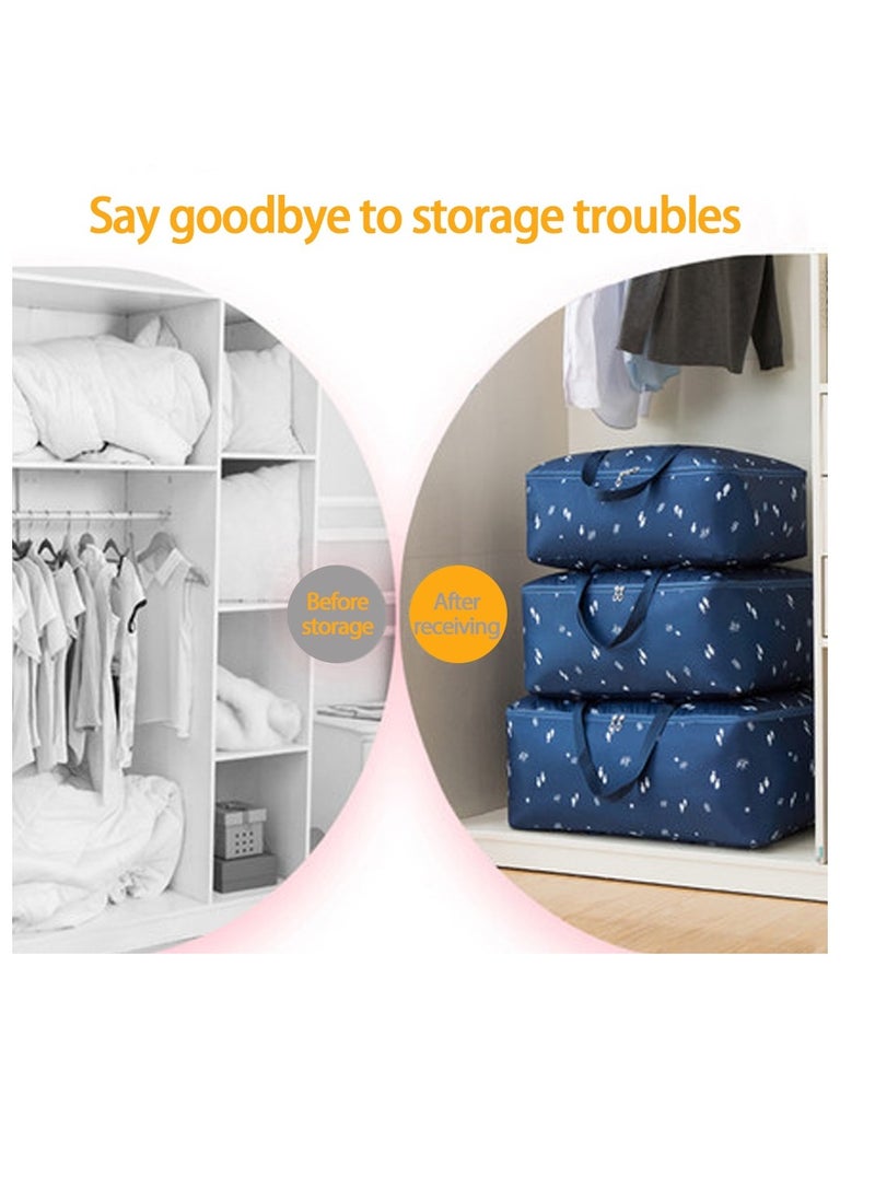 Generic Clothes Storage Bags,Large Capacity Oxford Material,Storage Containers with Reinforced Handle SturdyZipper,Moving Supplies  - Image 3
