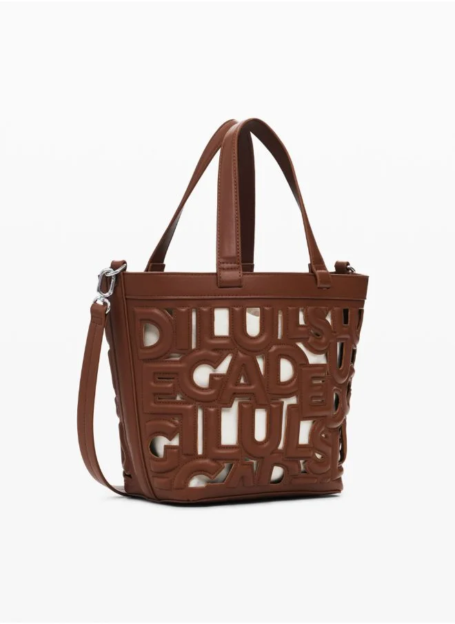 DESIGUAL Small Perforated Letters Bag