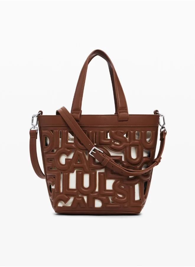 DESIGUAL Small Perforated Letters Bag