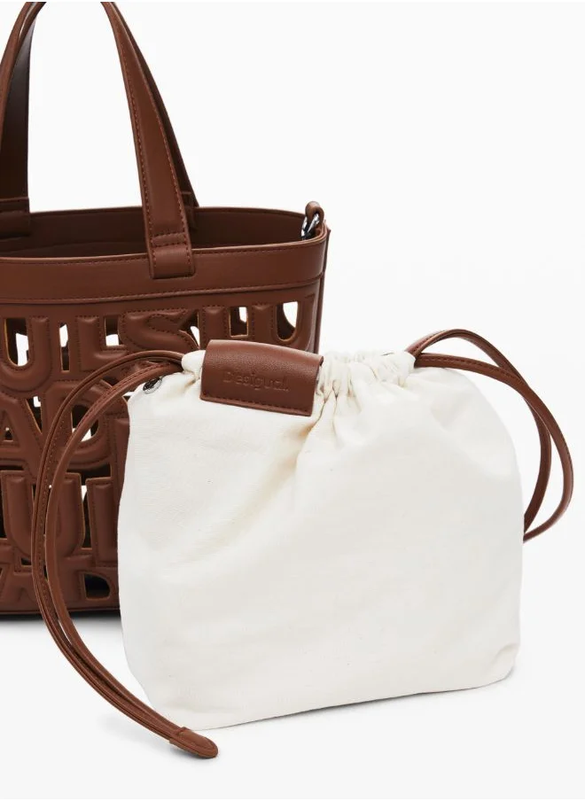 DESIGUAL Small Perforated Letters Bag