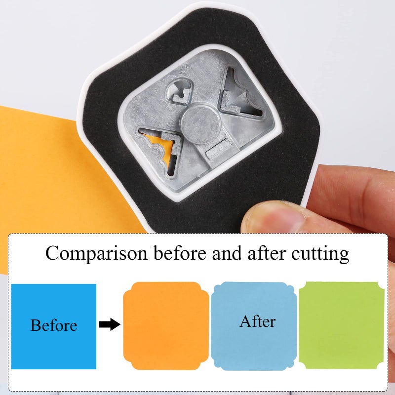 LOONENG 3 Way Beauty Shape Corner Punch, 3 in 1 Corner Paper Punch for Paper Crafts, Laminate, Cardstock, Business Card, DIY Projects, Photo, Card Making and Scrapbooking - Image 3