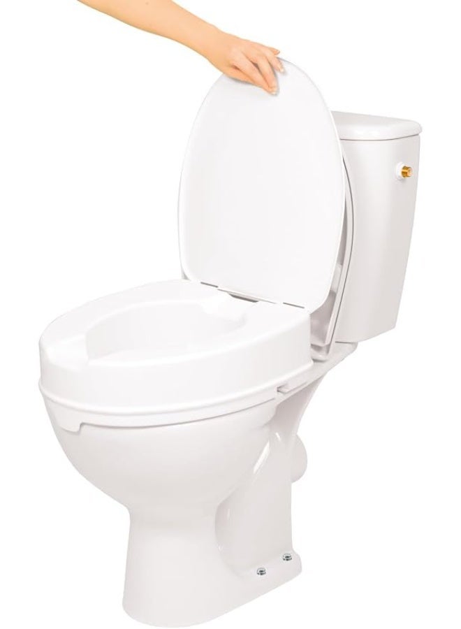 A raised toilet seat with a cover for easy sitting and standing, designed for the comfort and safety of the elderly, people with disabilities, and orthopedic surgery patients. - Image 5