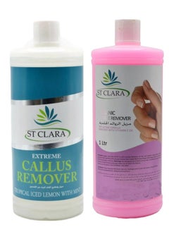 Dead skin and cuticle remover around the nails 1000 ml with dead skin remover and softener from the feet 1000 ml