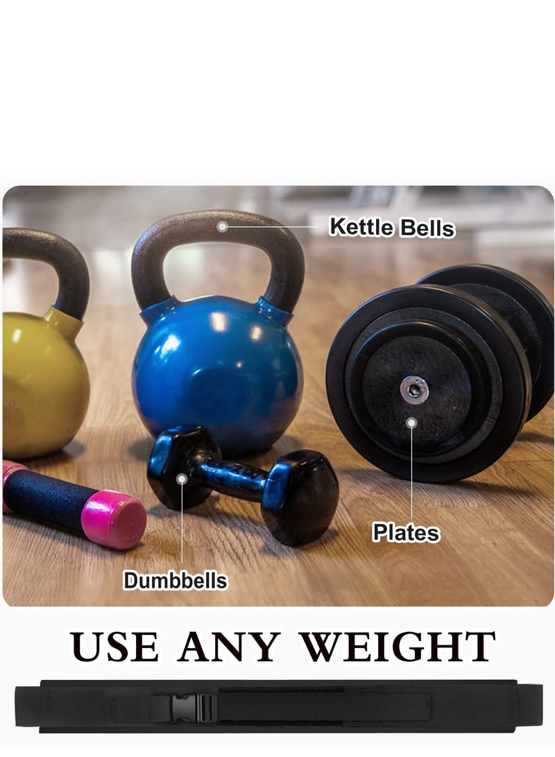 Zikra ExerciseHip Thrust Belt, Booty Belt for Hip Thrust Use with Dumbbells, Kettlebells, Plates, Exercise Hip Thrust Belt with Slip-Resistant Padding for the Gym, Home and Workouts - Image 4