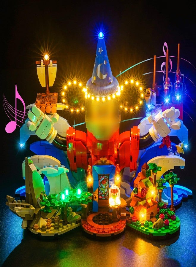 LocoLee Light Compatible with Lego Magic of Disney 21352 Lighting Set Accessories Compatible with Lego 21352, No Models Only Light (Music Version) - Image 1