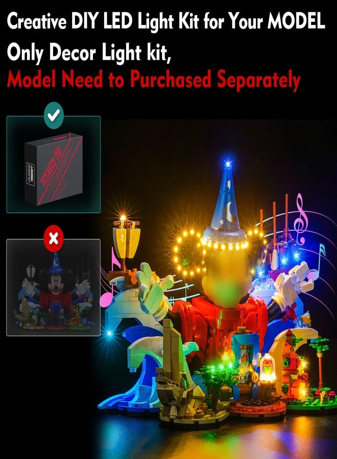 LocoLee Light Compatible with Lego Magic of Disney 21352 Lighting Set Accessories Compatible with Lego 21352, No Models Only Light (Music Version) - Image 2