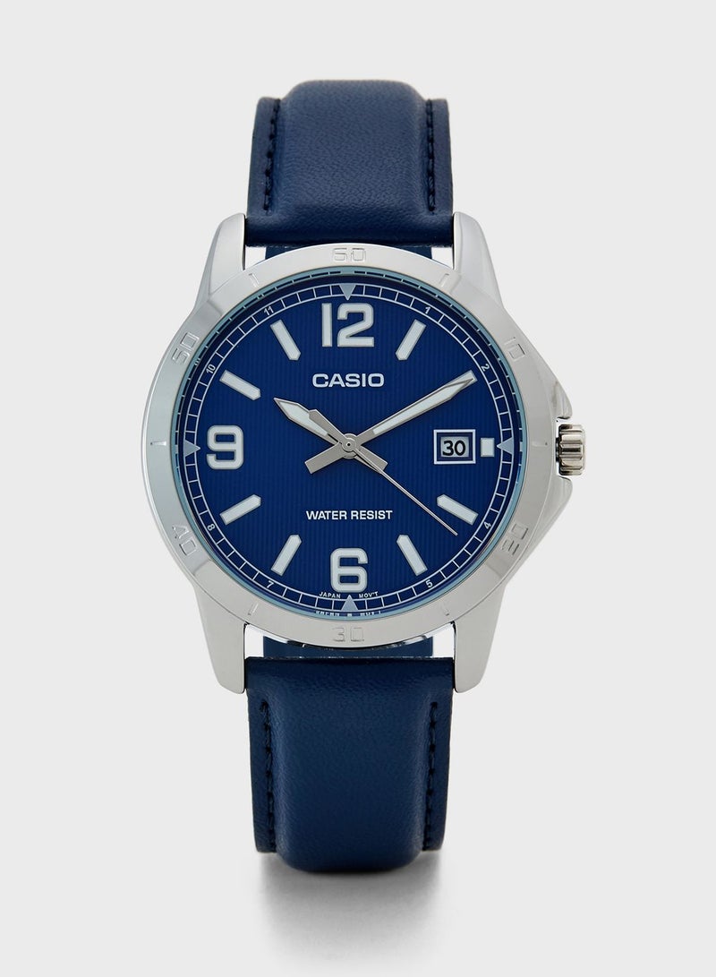 كاسيو ساعة انالوج جلد اصلي - Image 1
