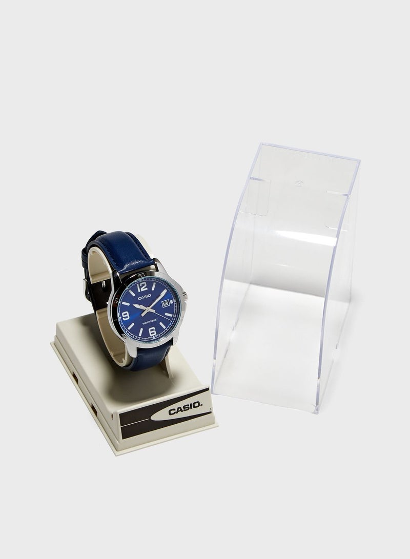 كاسيو ساعة انالوج جلد اصلي - Image 4