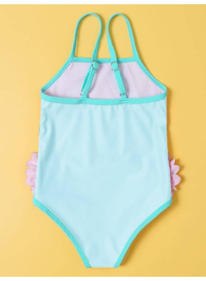 Shein Young Girl Unicorn Print One Piece Swimsuit - Image 2