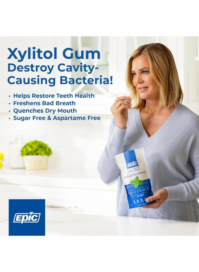 Epic Sugar-Free Xylitol Chewing Gum - Peppermint Flavor - Image 2