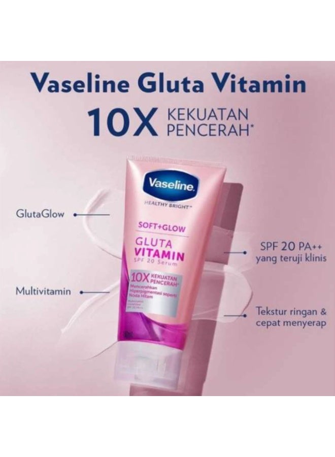 Vaseline Healthy Bright Gluta Vitamin SPF 20 Serum | Body Lotion for Daily Hydration & Skin Comfort | 180 ml - Image 2