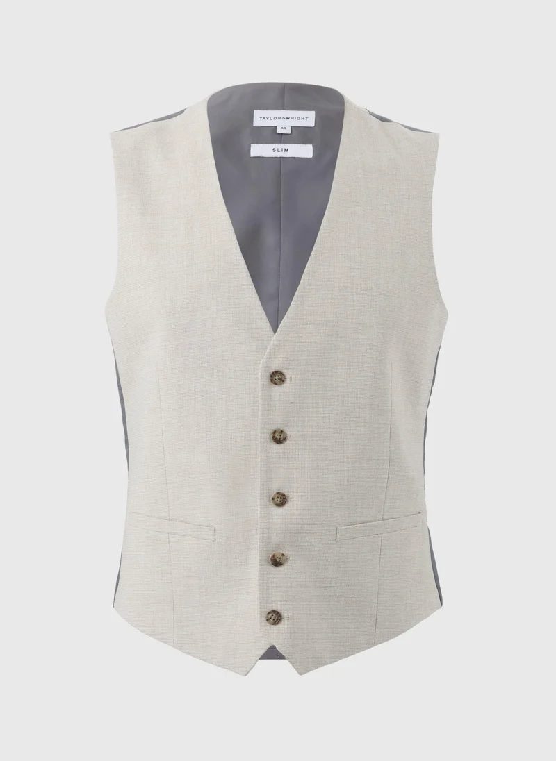 Matalan Taylor & Wright Monaco Stone Waistcoat