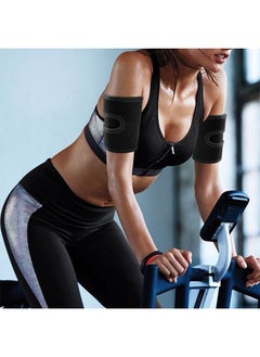 ZVEV 1 Pair Sweat Arm Band Sauna Sweat Arm Shaper Bands Adjustable Arm Trainer Weight Loss Toner Sleeves For Sports Workout Fitness  - Image 3