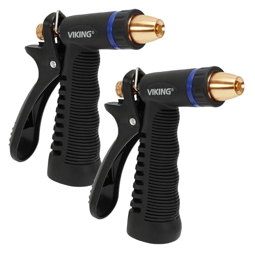 VIKING Hose Nozzle Garden Hose Nozzle Adjustable and Heavy Duty for Washing Car Watering Plants Washing Pets and Home Use 2 Pack - Image 1