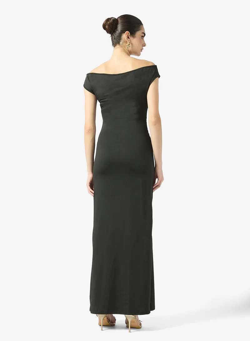 Ginger Off Shoulder Bodycon Dress
