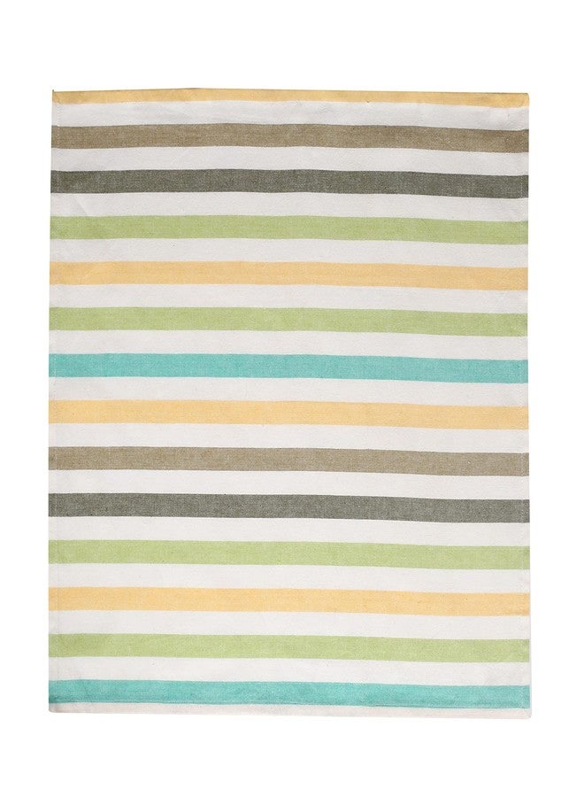 FINGERCRAFT منشفة مطبخ من قماش قطني ناعم 100% عالي الكثافة، مقاس 20 × 30 بوصة، حجم مثالي للاستخدام في المطبخ، طقم من 6 قطع، متعددة الأغراض كمنشفة أطباق ومنشفة بار (مخططة بألوان متعددة). - Image 4