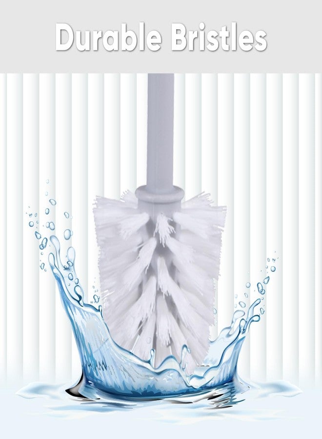 Superio Eco-Friendly Decorative Plastic Toilet Bowl Brush and Holder Set, (1 Pack) Cleaner Scrubber for Bathroom - Ribbed Design - Image 4