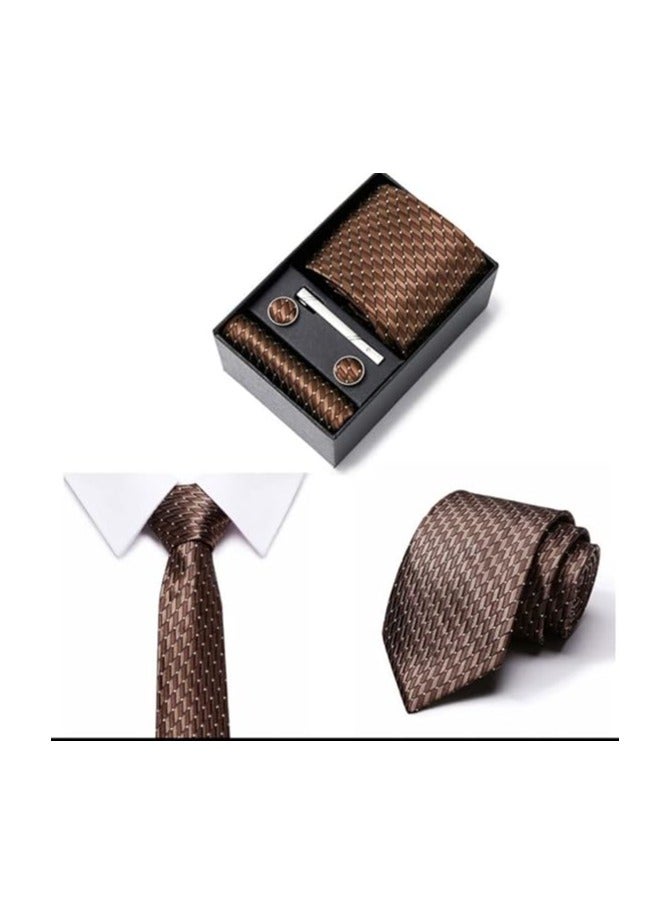 Business Ties Hanky Cufflink Set Tie Clips Necktie Men Wedding in Gift Box - Image 2