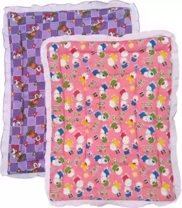 Fashtastic Lacy Muslin Godari, Swaddle Bed, Baby Bedding (Multicolour)(0-6 Months)(Pack of:2) (60 x 45 Centimeter (Pack of: 2)) - Image 1