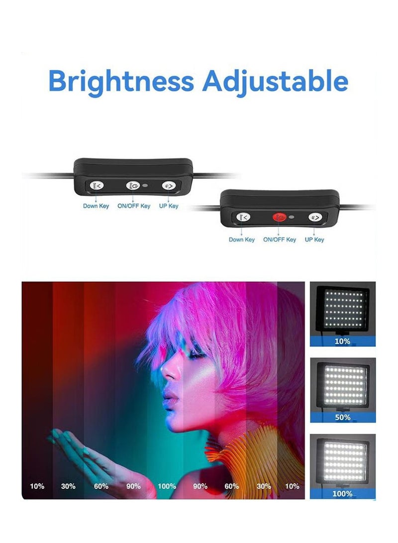 LED Video Light 11 Brightness, 4 Color Filters Dimmable Photography, Continuous Table Top Lighting, Adjustable Tripod Stand, USB Portable Fill Light for Photo Studio Shooting  - Image 5