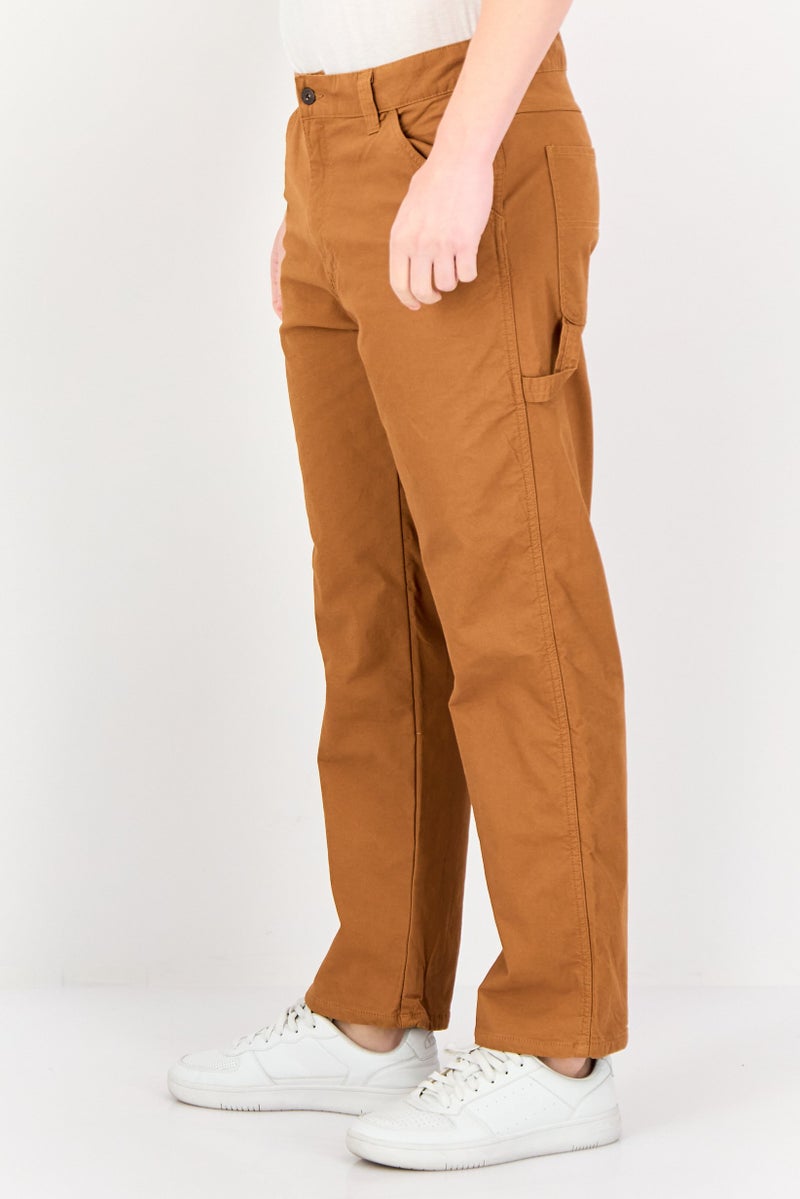 FILA سروال رياضي للرجال بشعار العلامة التجارية مناسب للخارج، بني - Image 3