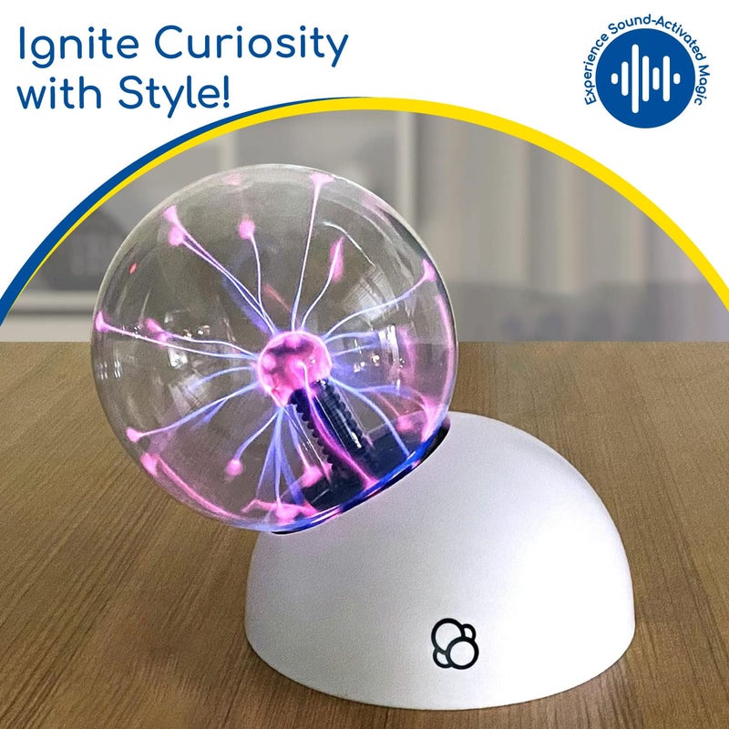 Thames & Kosmos The Plasma Ball Essential STEM Tool | Classic Scientific Device, Fresh 5-inch Glass Sphere, Interactive Electric Light Show | Explore Electricity, Matter, Energy, Small - Image 4