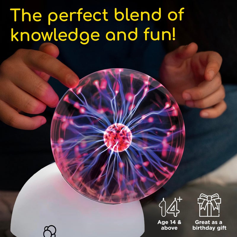 Thames & Kosmos The Plasma Ball Essential STEM Tool | Classic Scientific Device, Fresh 5-inch Glass Sphere, Interactive Electric Light Show | Explore Electricity, Matter, Energy, Small - Image 2
