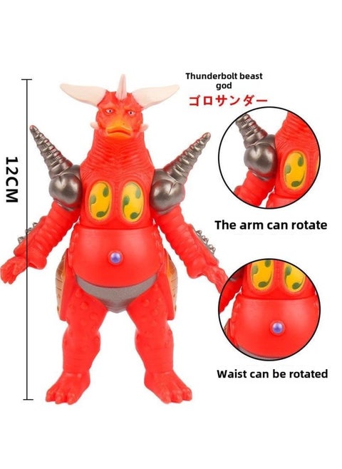 Monster Small Size Toys Ultraman Monster Soft Glue Not Bad Night Market Scenic Spot Stall Boys Toys-Colour:Trumpet Lightning Beast God