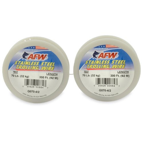 AFW American Fishing Wire Stainless Steel Trolling Wire (Single Strand), Bright Color, 120 Pound Test, 1000-Feet - Image 2
