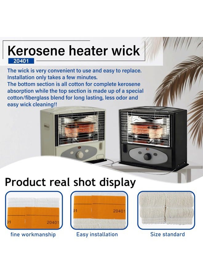 Irnyso Heater Oil Kerosene Lamp Wick 20401U CT1200 5.7''Wide x 7" Long fits Duraheat Dyna Glo RMC55-R7 RMC55-R7B Envirotemp Heatmate Keroheat Kerojet Kero-World Sengoku Mega etc - Image 2