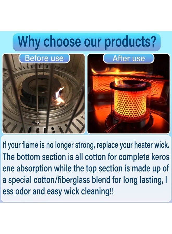 Irnyso Heater Oil Kerosene Lamp Wick 20401U CT1200 5.7''Wide x 7" Long fits Duraheat Dyna Glo RMC55-R7 RMC55-R7B Envirotemp Heatmate Keroheat Kerojet Kero-World Sengoku Mega etc - Image 5