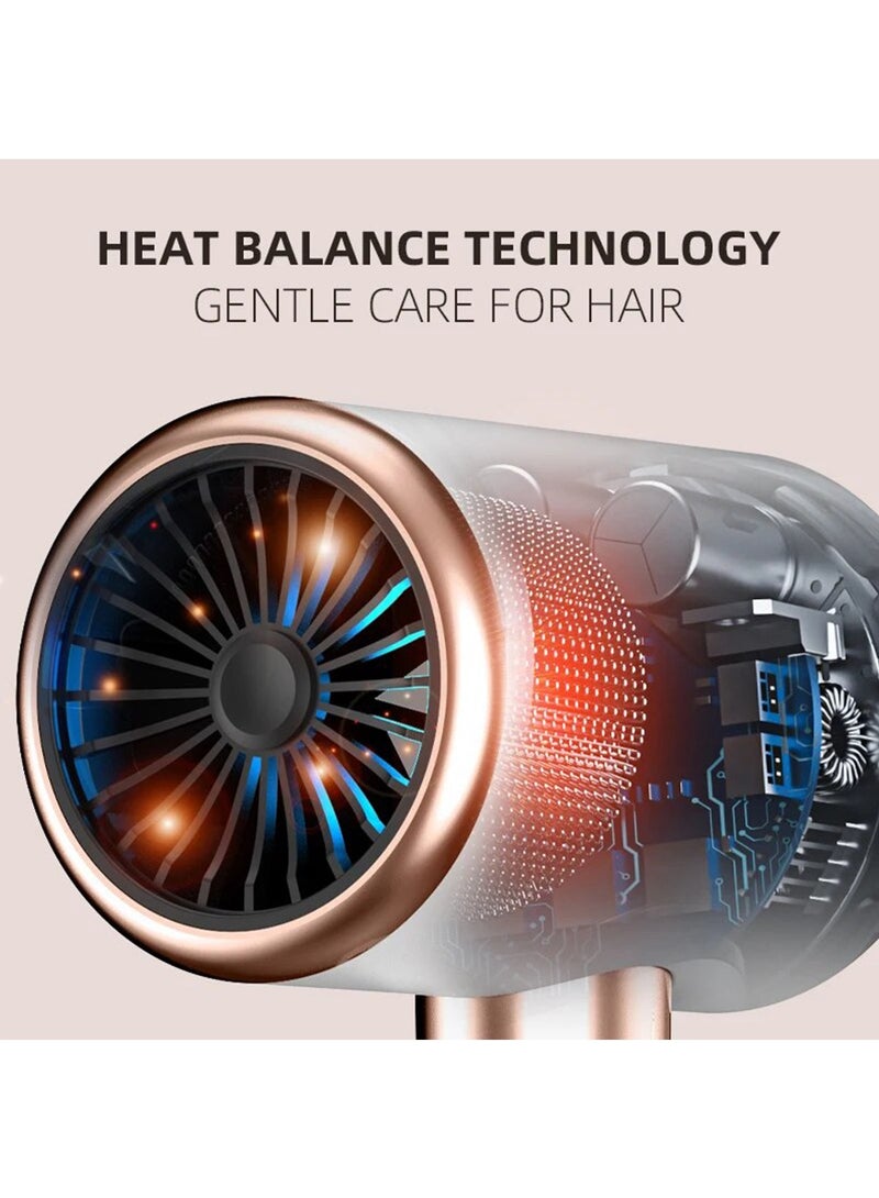 Hair Dryer, High-Speed Electric Turbine Airflow, Low Noise, Constant Temperature And Quick Drying, Suitable For Home Salons - Image 5