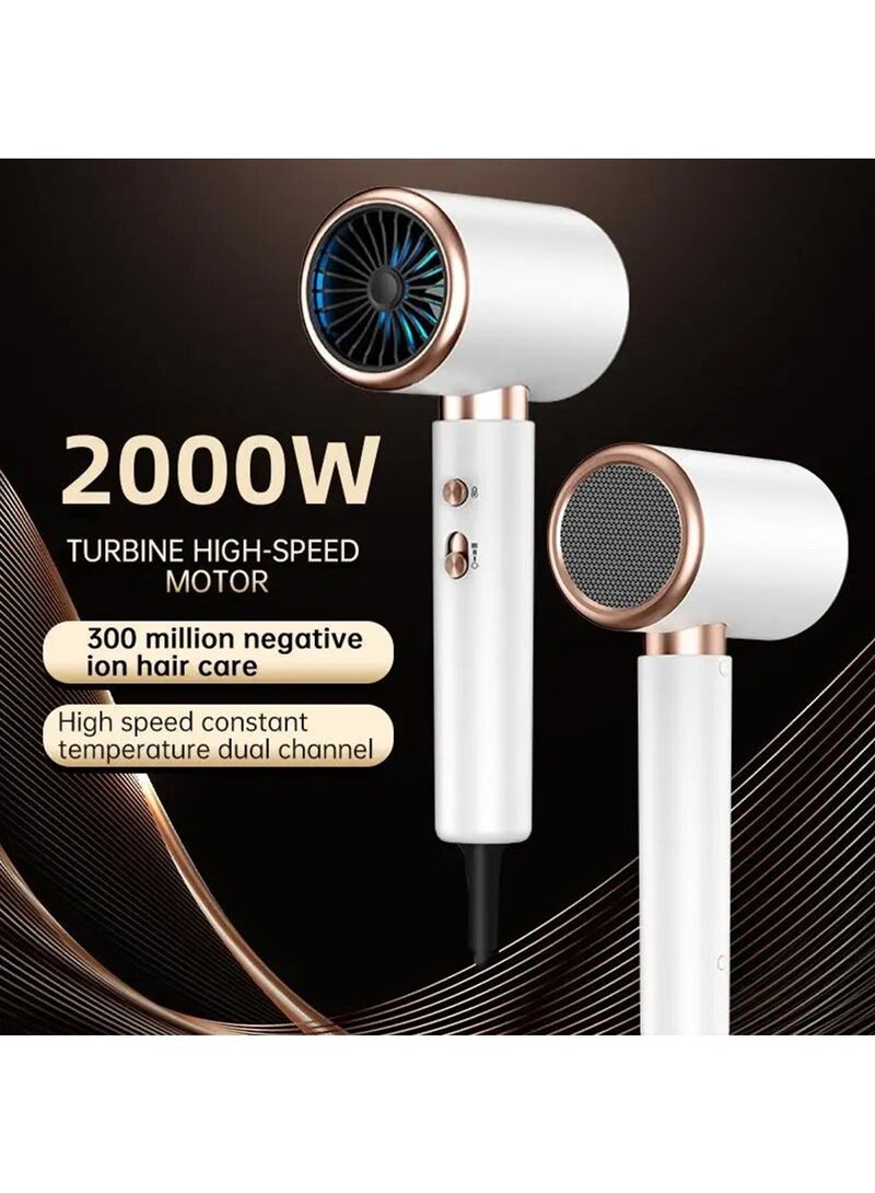 Hair Dryer, High-Speed Electric Turbine Airflow, Low Noise, Constant Temperature And Quick Drying, Suitable For Home Salons - Image 1