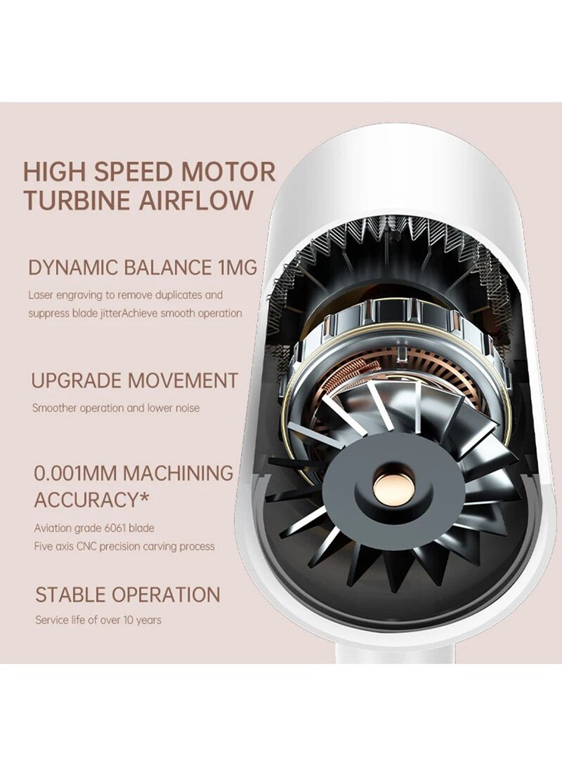 Hair Dryer, High-Speed Electric Turbine Airflow, Low Noise, Constant Temperature And Quick Drying, Suitable For Home Salons - Image 4