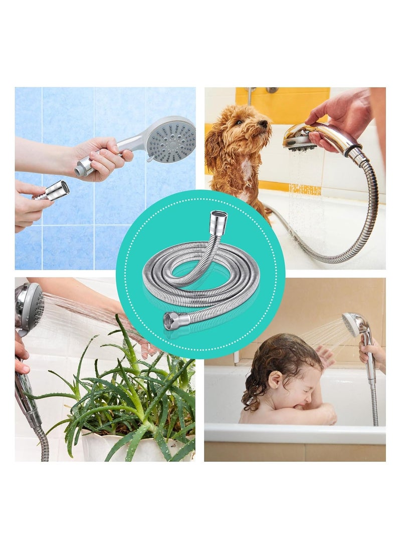 RATSAW Extra Long Shower Hose 360  Degree Anti-twist 304 Stainless Steel Handheld Shower Hose Stainless Steel  - Image 5