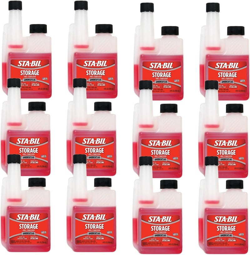 Low dust buildup Storage Fuel Stabilizer | Keeps Fuel Fresh for 24 Months, Prevents Corrosion, Gasoline Treatment Additive that Protects System, Gas Stabilizer for Storage, 8 oz (12 Pack) Cross product compatible - Image 1