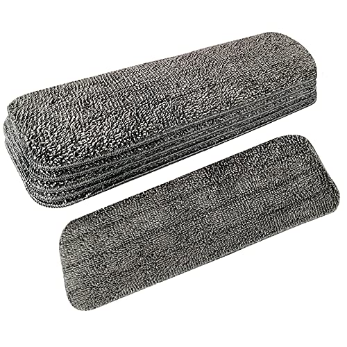 Rainmae 6 Pack Microfiber Spray Mop Replacement Heads for Wet Dry Mops, Premium Floor Cleaning Pads, Reusable Replacement Refills Compatible with Bona Floor Care System - Dark Gray - Image 1