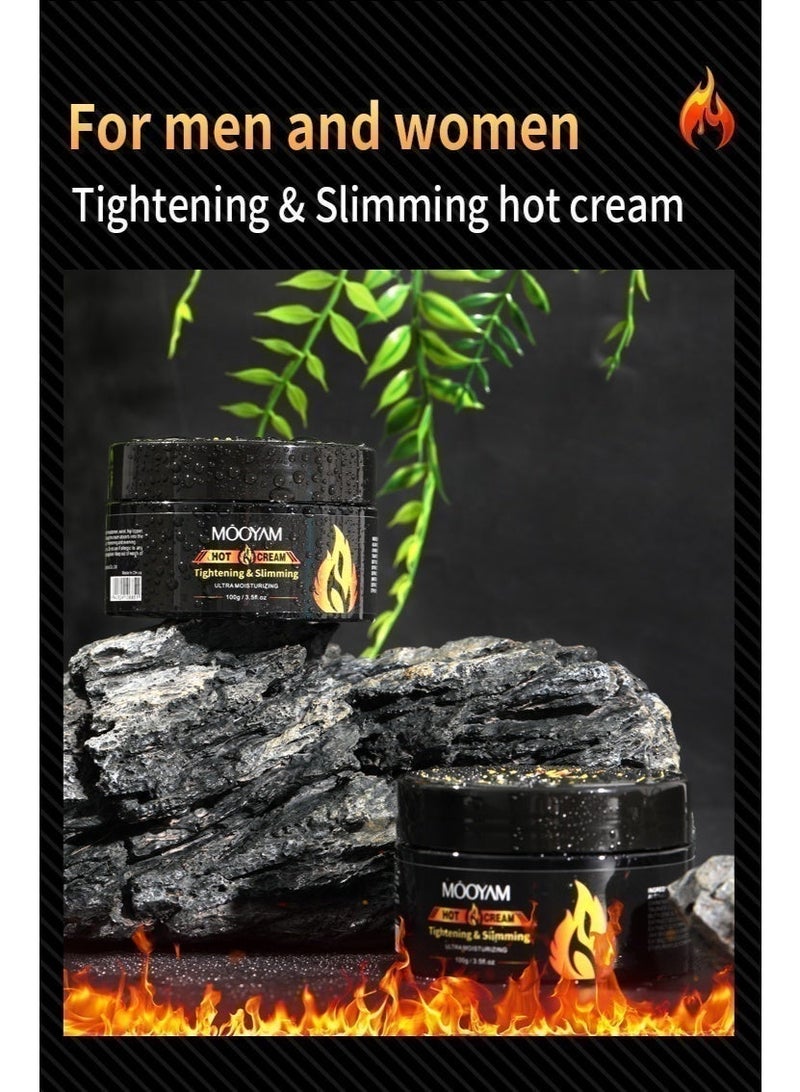 MOOYAM Fat Burning Cream, Hot Cream for Belly Fat Burner, Cellulite Cream for Thighs, Sweat Cream for Women Men Weight Loss, Cellulite Cream for Thighs Belly Butt Firming Legs Slimming Cream - Image 4