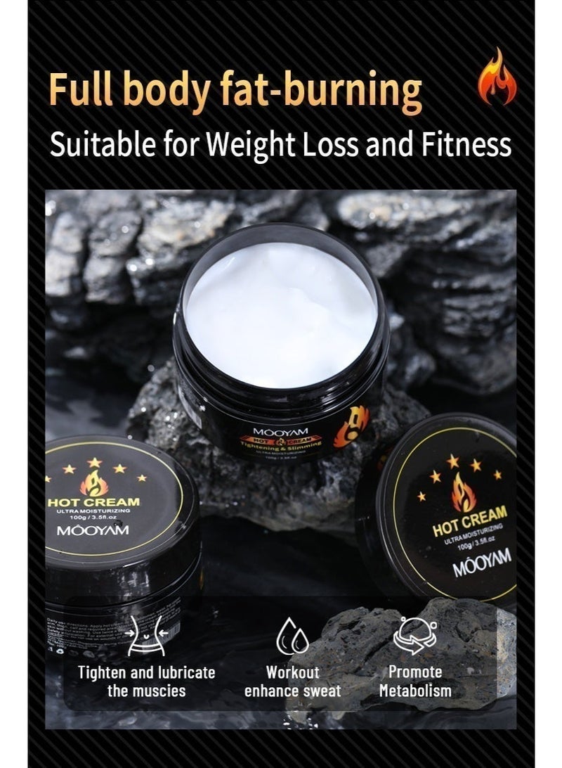 MOOYAM Fat Burning Cream, Hot Cream for Belly Fat Burner, Cellulite Cream for Thighs, Sweat Cream for Women Men Weight Loss, Cellulite Cream for Thighs Belly Butt Firming Legs Slimming Cream - Image 5