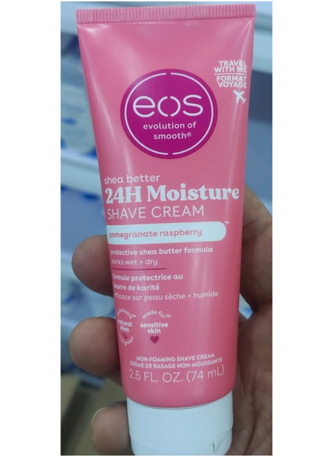 Eos Shea Better 24H MOISTURE SHave Cream(POMEGRANATE RASPBERRY)74ML