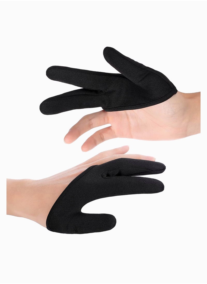 SYOSI 3 Finger Heat Resistant Gloves, SYOSI 3 Finger Mittens Protection Gloves, Curling Wand Glove, Reusable Heat Gloves for Barber Hair Styling Curling Perming Hair Straightening, 2 Pieces  - Image 1