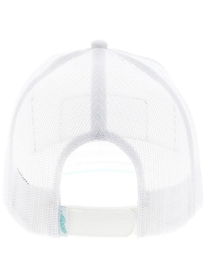 HOOEY Rodeo Hat - White Snapback Cap with Serape Patch, Adjustable 5-Panel Baseball Hat - Image 2