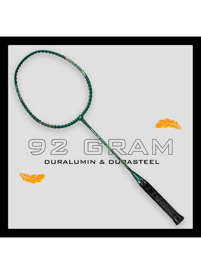 هندرد مضرب باورتيك 200 مشدود - اللون: أسود - تصميم خفيف عالي الأداء للعب الاحترافي - Image 5