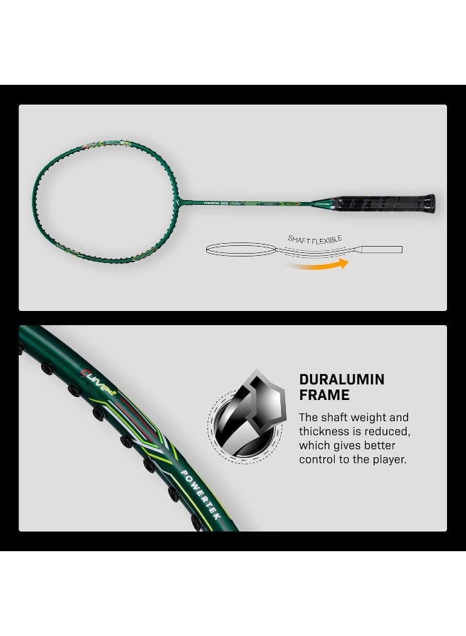 هندرد مضرب باورتيك 200 مشدود - اللون: أسود - تصميم خفيف عالي الأداء للعب الاحترافي - Image 3